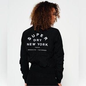 Super Dry New York Quilted Utility Bomber